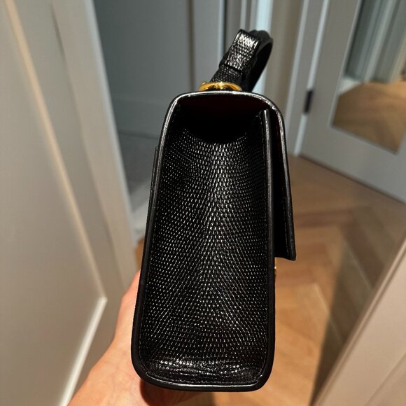 DOLCE AND GABBANA Lucia Embossed Leather Crossbody Bag in Black - Picture 4 of 9